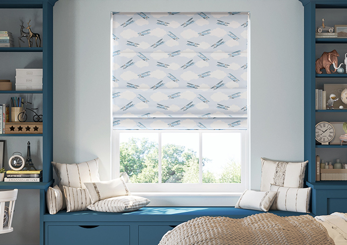 Flying Ace, Clear Sky - Twist&Fit Roman Blind - Image 3